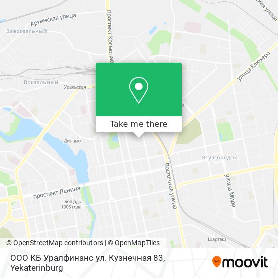 ООО КБ Уралфинанс ул. Кузнечная 83 map
