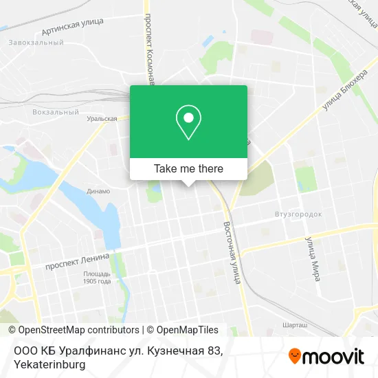 ООО КБ Уралфинанс ул. Кузнечная 83 map
