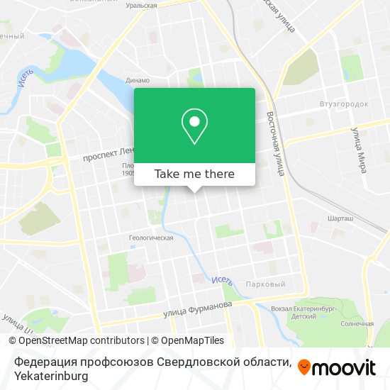 Федерация профсоюзов Свердловской области map