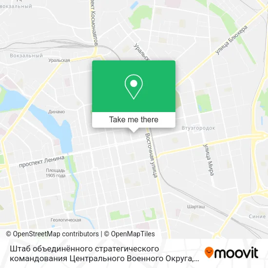 Штаб объединённого стратегического командования Центрального Военного Округа map