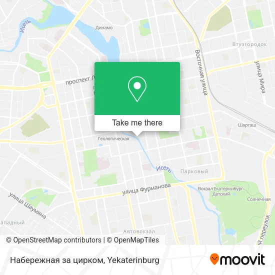 Набережная за цирком map