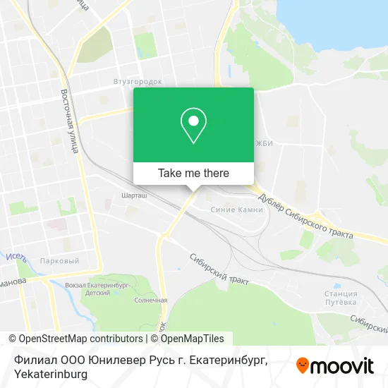 Филиал ООО Юнилевер Русь г. Екатеринбург map
