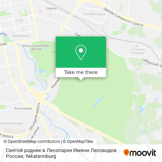 Святой родник в Лесопарке Имени Лесоводов России map