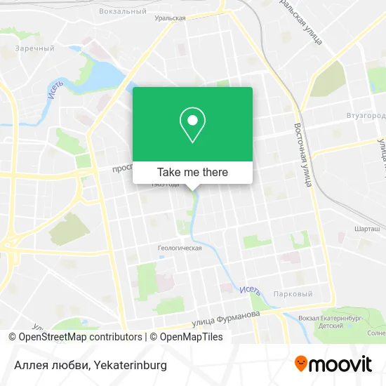 Аллея любви map