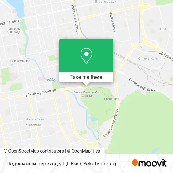 Подземный переход у ЦПКиО map
