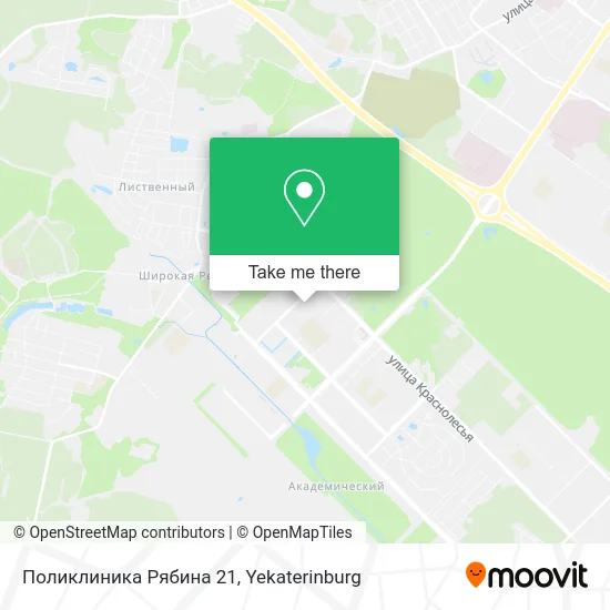 Поликлиника Рябина 21 map