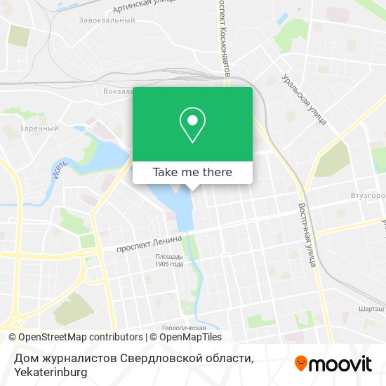 Дом журналистов Свердловской области map