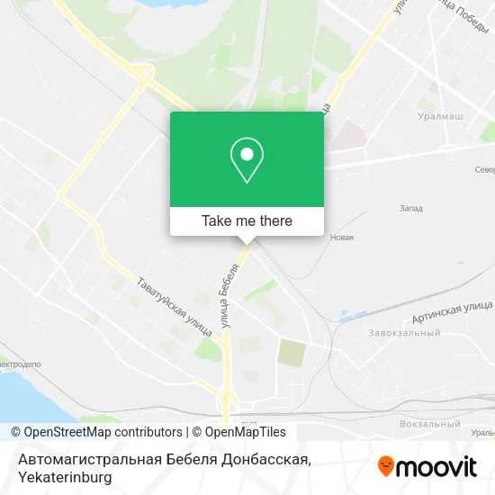 Автомагистральная Бебеля Донбасская map
