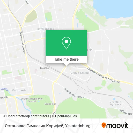 Остановка Гимназия Корифей map