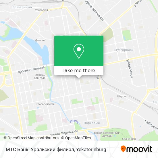 МТС Банк. Уральский филиал map