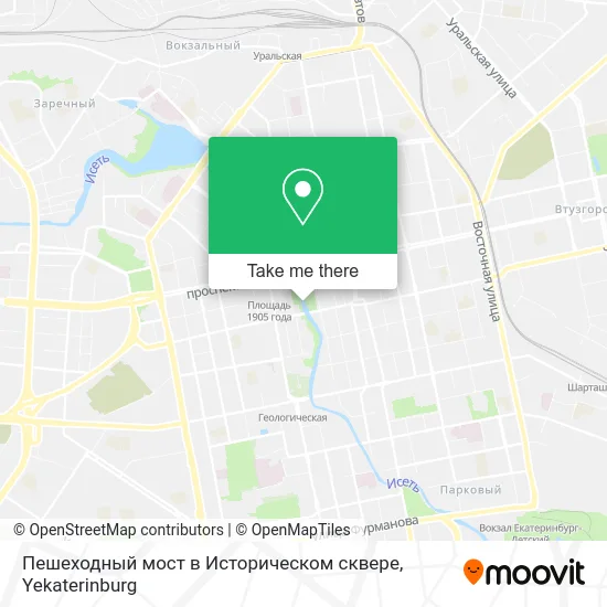 Пешеходный мост в Историческом сквере map