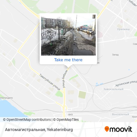 Автомагистральная map