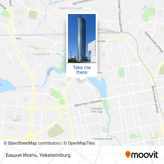 Башня Исеть map