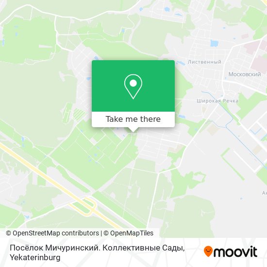 Посёлок Мичуринский. Коллективные Сады map