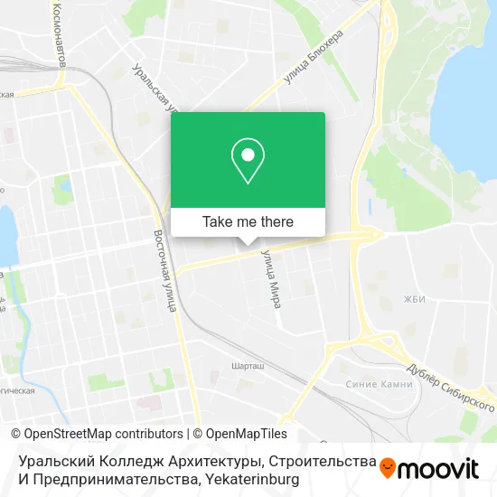 Уральский Колледж Архитектуры, Строительства И Предпринимательства map