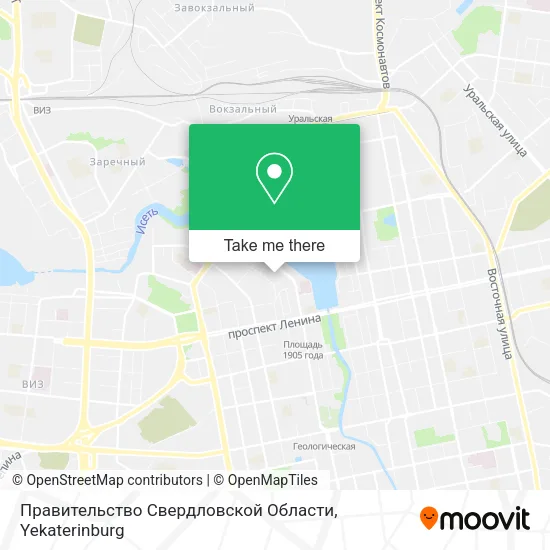 Правительство Свердловской Области map