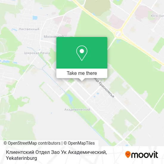 Клиентский Отдел Зао Ук Академический map