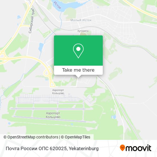 Почта России ОПС 620025 map