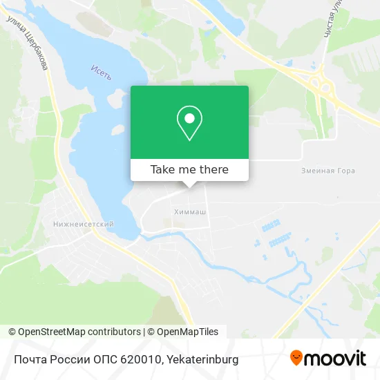 Почта России ОПС 620010 map