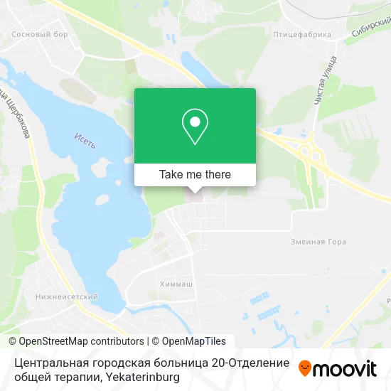 Центральная городская больница 20-Отделение общей терапии map