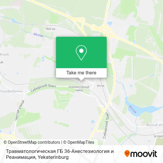 Травматологическая ГБ 36-Анестезиология и Реанимация map