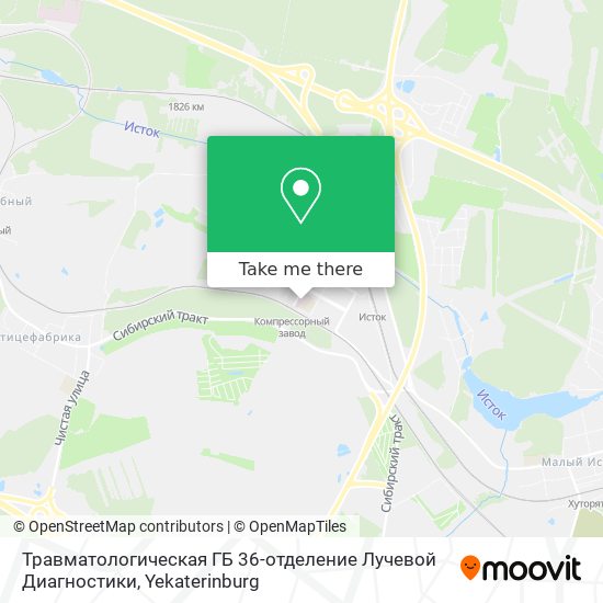 Травматологическая ГБ 36-отделение Лучевой Диагностики map