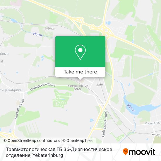 Травматологическая ГБ 36-Диагностическое отделение map