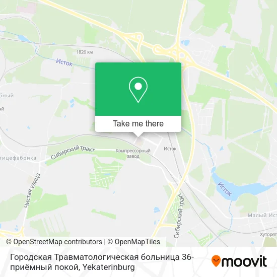 Городская Травматологическая больница 36-приёмный покой map