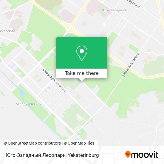Юго-Западный Лесопарк map