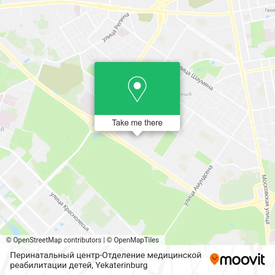 Перинатальный центр-Отделение медицинской реабилитации детей map