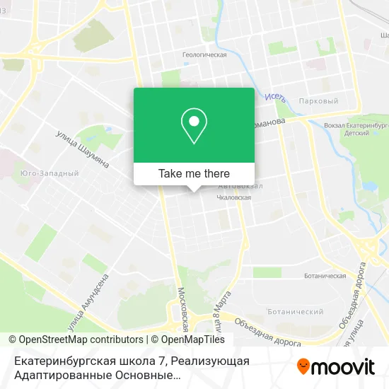 Екатеринбургская школа 7, Реализующая Адаптированные Основные Общеобразовательные Программы map