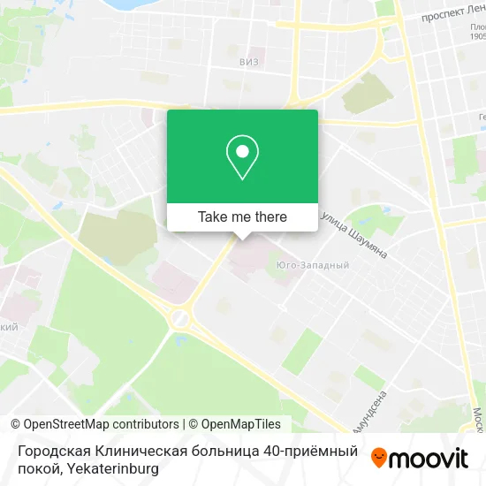 Городская Клиническая больница 40-приёмный покой map