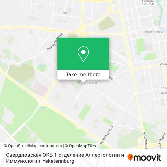 Свердловская ОКБ 1-отделение Аллергологии и Иммунологии map