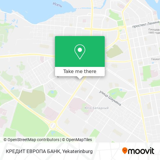 КРЕДИТ ЕВРОПА БАНК map