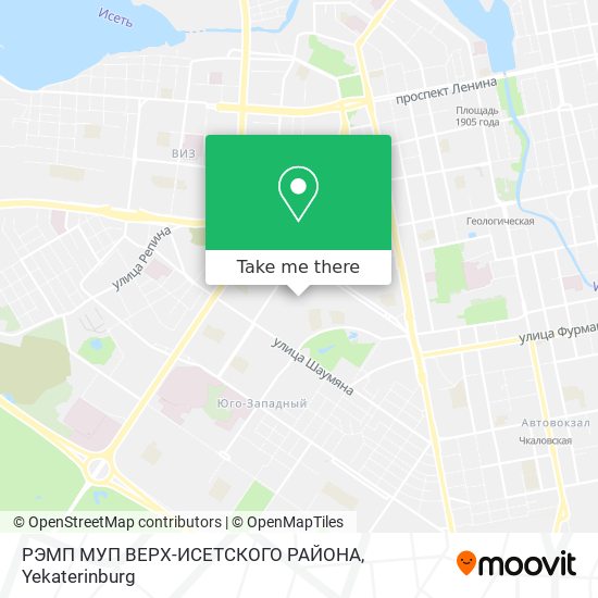 РЭМП МУП ВЕРХ-ИСЕТСКОГО РАЙОНА map