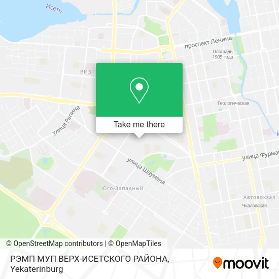 РЭМП МУП ВЕРХ-ИСЕТСКОГО РАЙОНА map