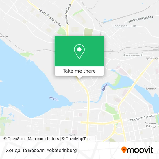 Хонда на Бебеля map