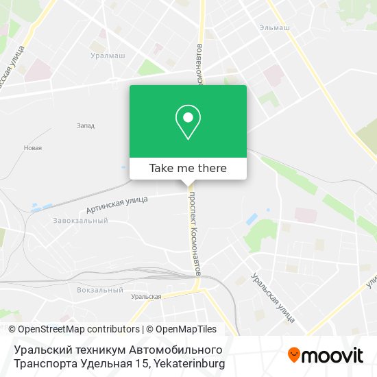 Уральский техникум Автомобильного Транспорта Удельная 15 map