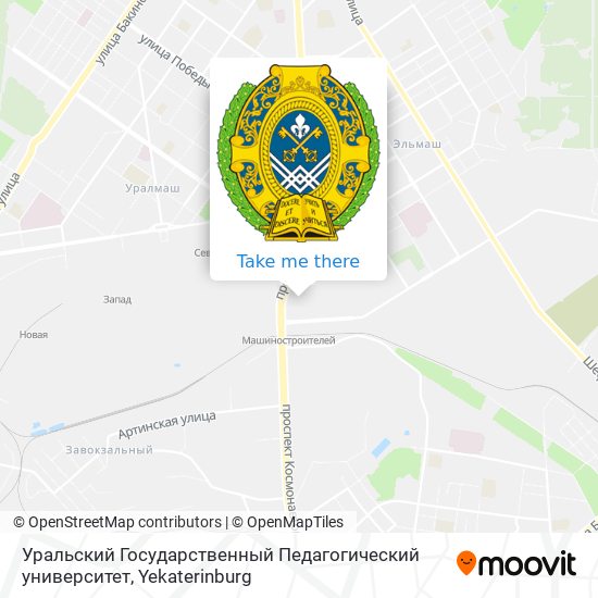 Уральский Государственный Педагогический университет map