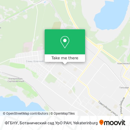 ФГБНУ, Ботанический сад УрО РАН map