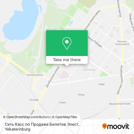 Сеть Касс по Продаже Билетов Элест map