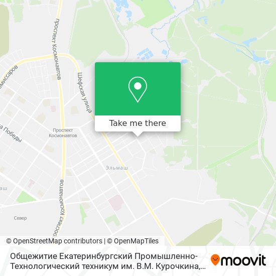 Общежитие Екатеринбургский Промышленно-Технологический техникум им. В.М. Курочкина map