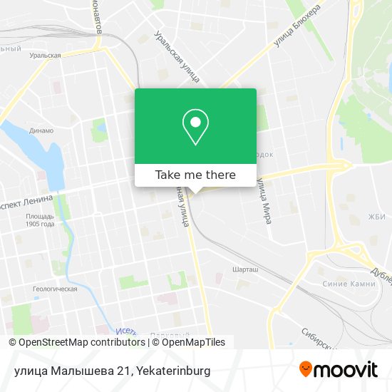 улица Малышева 21 map