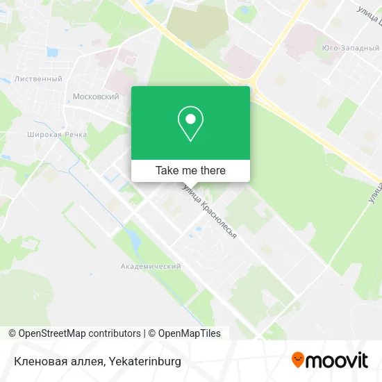 Кленовая аллея map