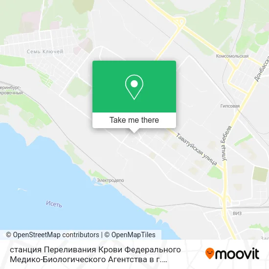 станция Переливания Крови Федерального Медико-Биологического Агентства в г. Екатеринбурге map