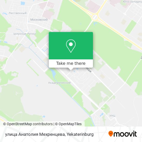 улица Анатолия Мехренцева map