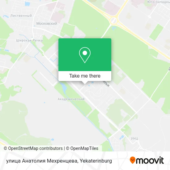 улица Анатолия Мехренцева map