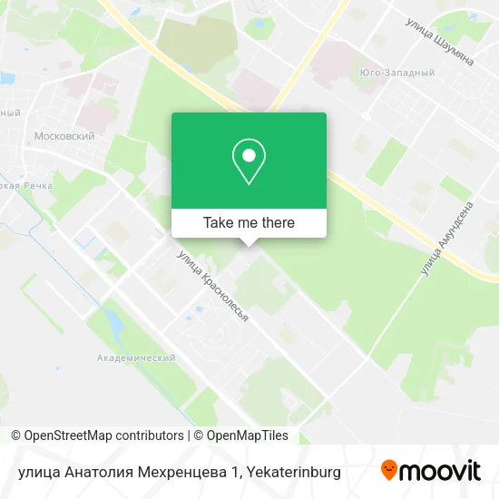 улица Анатолия Мехренцева 1 map