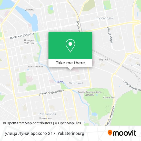 улица Луначарского 217 map