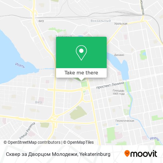 Сквер за Дворцом Молодежи map